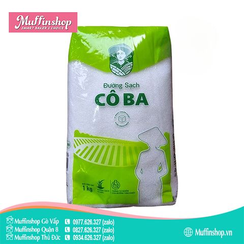 Đường cát trắng CÔ BA 1kg - 20g/ bao