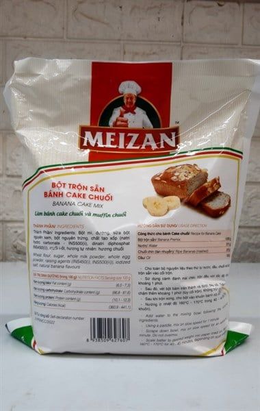 Bột trộn CAKE CHUỐI Meizan 1kg - 10g/T
