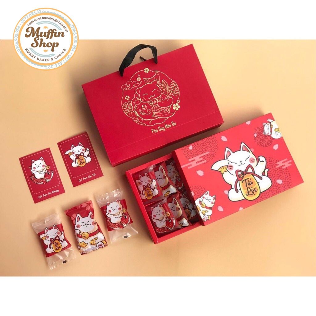 Hộp bánh Tết - Mèo Tài Lộc