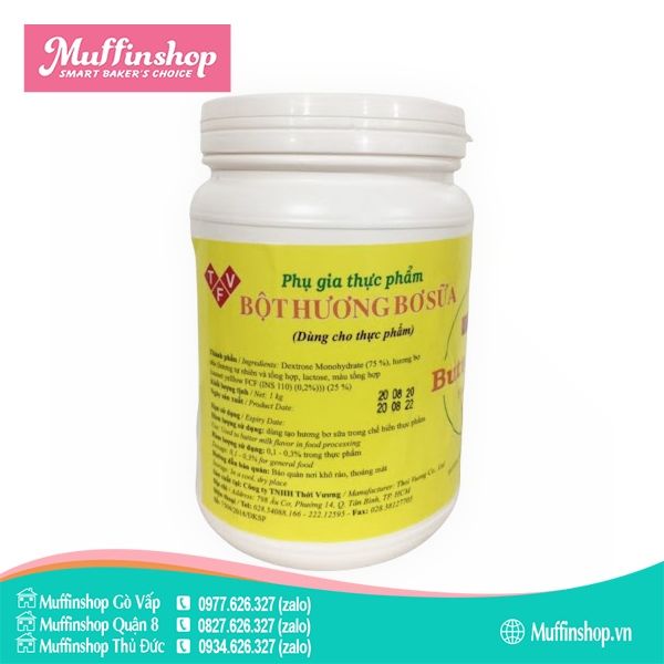 Hương bơ sữa dạng bột - hũ 1kg