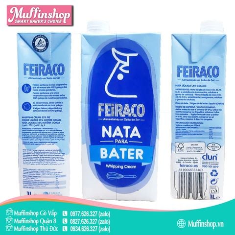 Whipping Cream Feiraco 1L - 6h/T