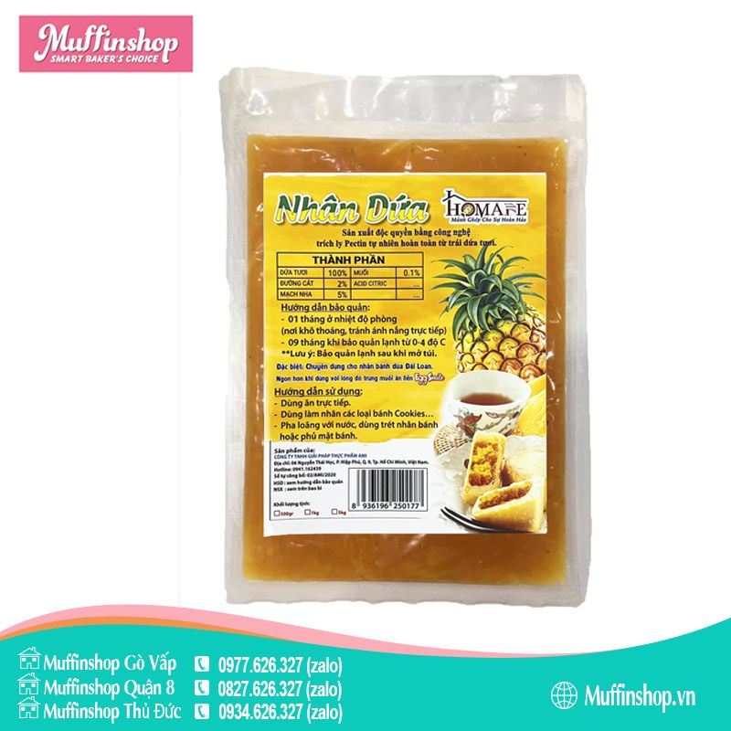 Nhân dứa HOMADE - NHÃN VÀNG 500gr