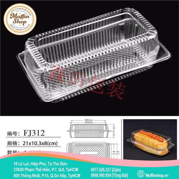 YJ312 - Hộp nhựa hcn nắp gập