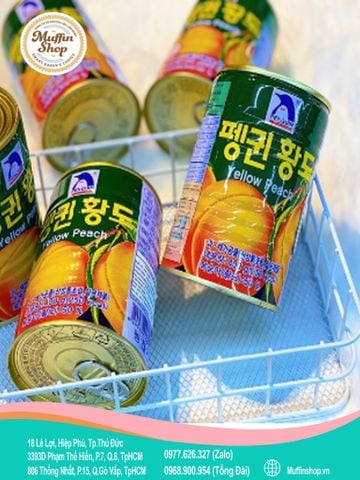 Đào Ngâm Hàn Quốc - lon 400gr