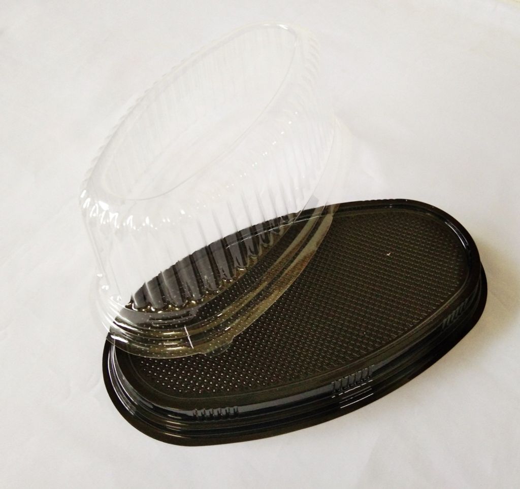 Hộp oval đế đen/vàng  nắp trong