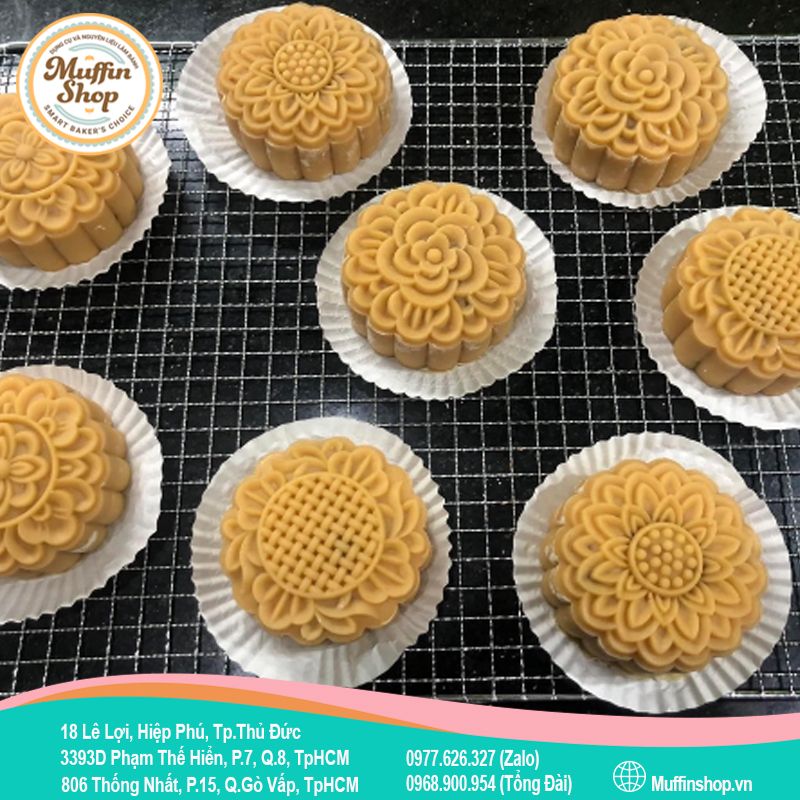 Khuôn trung thu 150g VÂN HOA GỖ 4M 2254