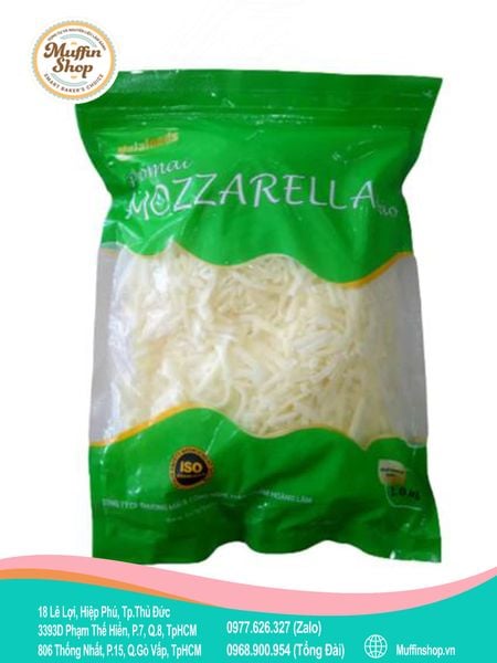 Phô mai sợi Dài Mozzarella (túi xanh lá)