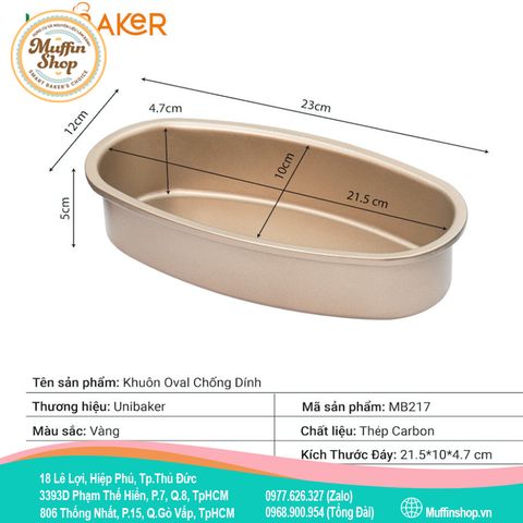 UniBaker - Khuôn Oval