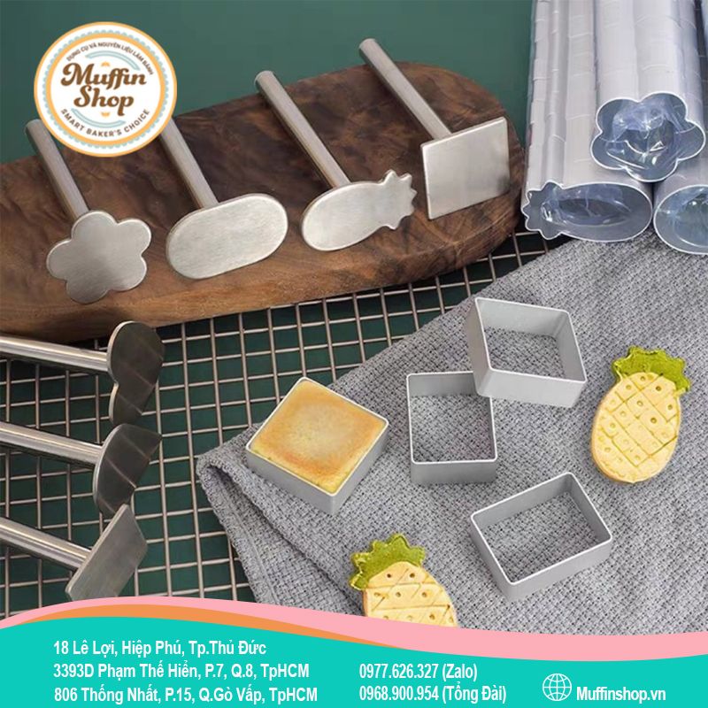 khuôn nhôm đúc cutter nhấn bánh dứa