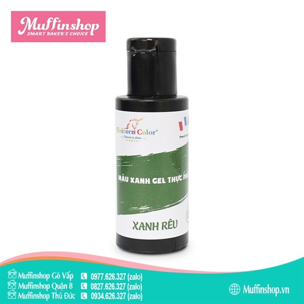 Màu Unicorn Gel 28gr XANH RÊU D07