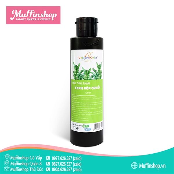 Màu Unicorn Siro 210gr XANH NÕN CHUỐI US09