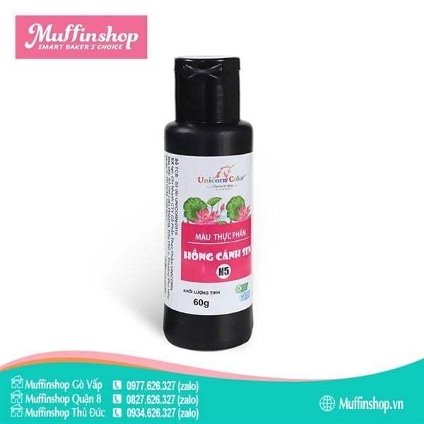 Màu Unicorn Siro 60gr HỒNG CÁNH SEN N5