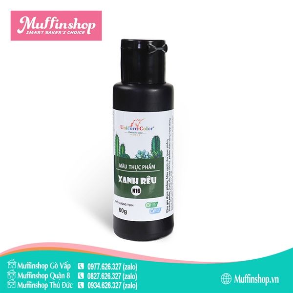 Màu Unicorn Siro 60gr XANH RÊU N16