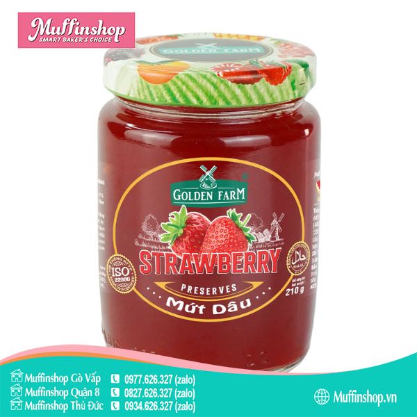Mứt Golden Farm DÂU TÂY 210gr - 12h/T