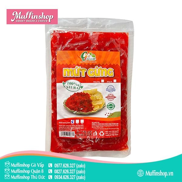Mứt gừng đỏ NGUYÊN - 5kg/T