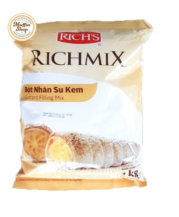 Bột nhân su kem Custard Filling RICH - 12g/T
