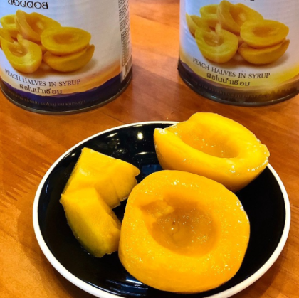 Đào lon Thái Lan nhãn vàng 820gr - 12lon/T