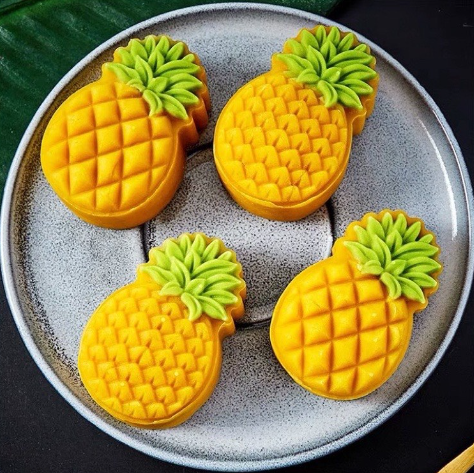 Khuôn bánh dứa lò xo 4 mặt