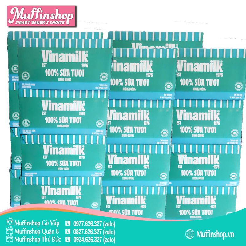 Sữa tươi VINAMILK 1L ko đường - 12h/T