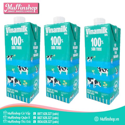 Sữa tươi VINAMILK 1L ko đường - 12h/T