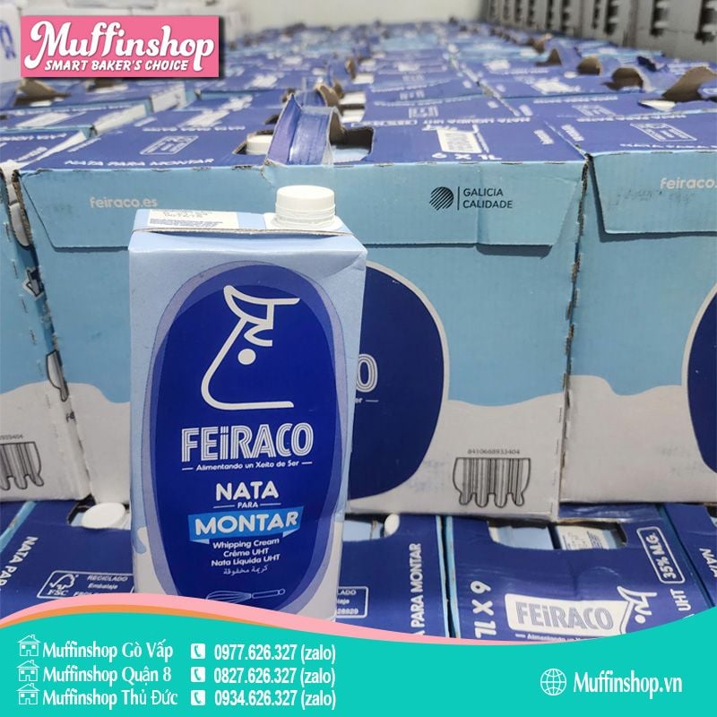 Whipping Cream Feiraco 1L - 6h/T