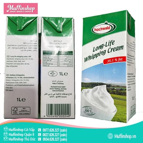 Whipping Cream Hochwald 1L - 12h/T