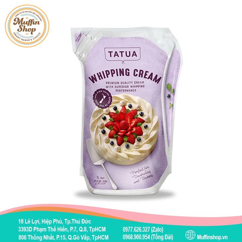 Whipping Cream TATUA 1L - 12 túi/T