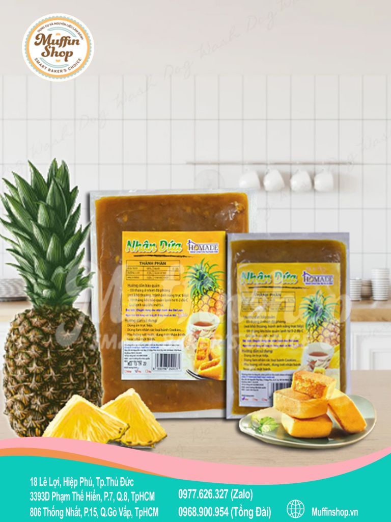 Nhân dứa HOMADE - NHÃN VÀNG 500gr