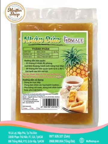 Nhân dứa HOMADE - NHÃN XANH 500gr