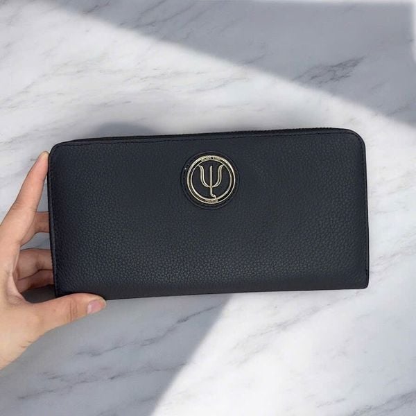 Ví dài da thật ELSA D971 / 22x12 / ĐEN