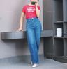 Quần bò ống rộng xuất Hàn A5998 / XANH