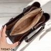 Túi xách TX1347 chữ nhật nhiều ngăn xách tay / 32x22 / NÂU