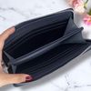 Ví dài da thật xuất dư B132 / size 20x10 / XANH