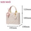Túi xách A128 - A129 Nucelle phối khăn nơ charm tim 1172003 23.5 x 21