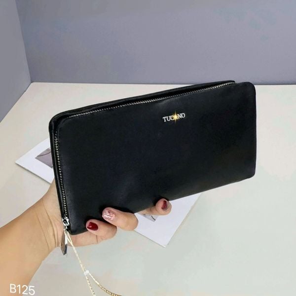 Ví dài da thật B125 / 23x11 / ĐEN