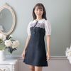 Đầm váy nữ ViAnh cao cấp dáng xoè ren hoa đẹp dễ thương - đen trắng V6220