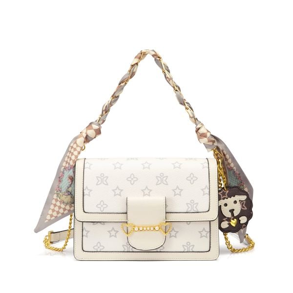Túi A182 Just Star dây phối khăn charm cừu xinh 172905 22 x 15.5
