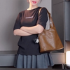 Túi xách C.R.BE phom đứng khoác vai CHR / 31x41 / NÂU ( R71 )
