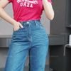 Quần bò ống rộng xuất Hàn A5998 / XANH