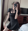 Đầm cổ cột nơ sang trọng V0129