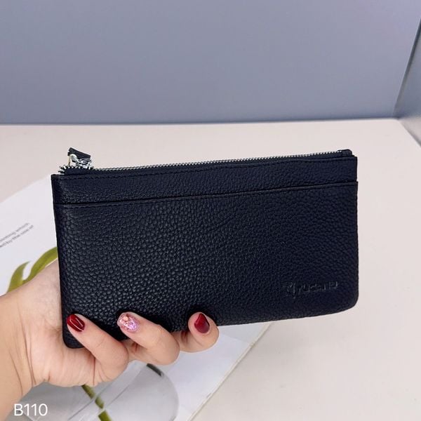 Ví dài da thật B110 / 20x11 / ĐEN