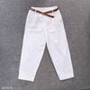 Quần dài Linen kèm dây lưng ZR H5 / TRẮNG