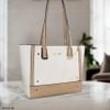 Túi Totebag XK1127 H27 phom cánh dơi khoác vai / m38 đ32 c28 / TRẮNG PHỐI BE