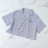 Áo C416 sơ mi ngắn tay croptop trẻ em A5673 / TÍM