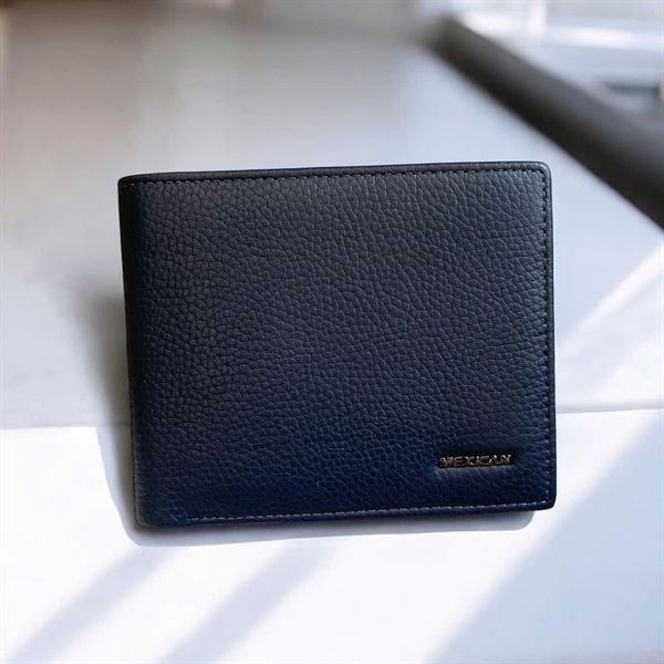 Ví ngắn da thật E439 XANH