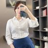 Áo C556 sơmi nữ basic xuất Âu A5751 / TRẮNG