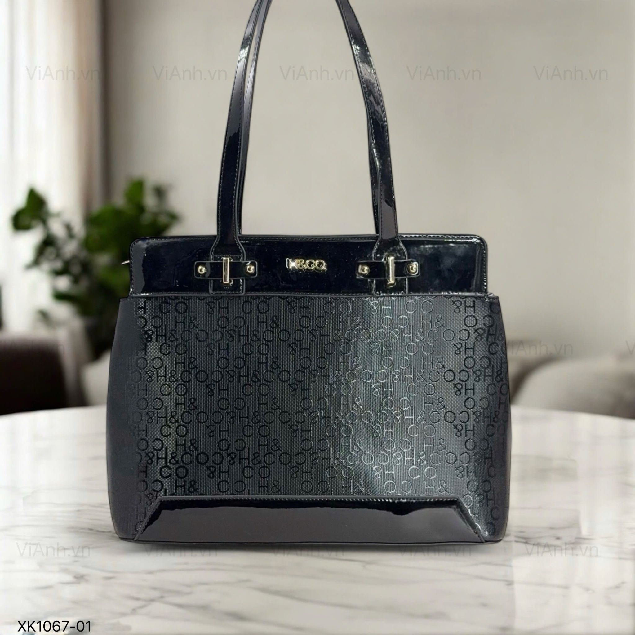 Túi Totebag XK1067 chữ nhật khoác vai / 35x28 / ĐEN