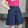 Quần short giả váy kiểu Hàn co giãn A5917 // XÁM Q17