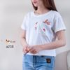 Áo thêu hoa có túi A238 màu trắng size L