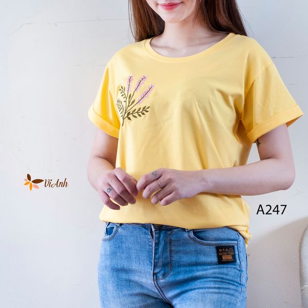 Áo thun thêu thời trang A247 size L